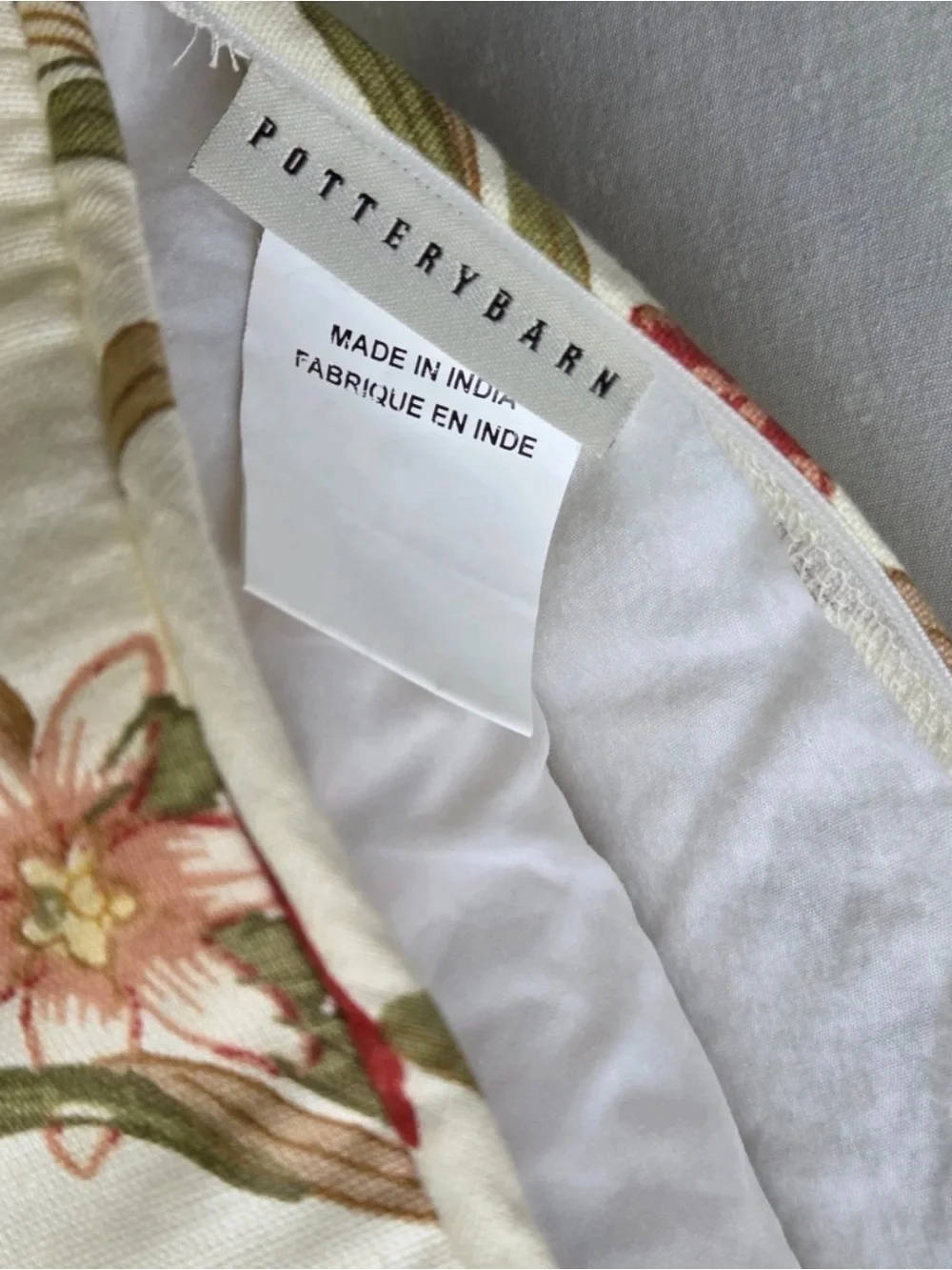 Pottery Barn Nature Jerri Birds Decorative Pillow  Cotton Linen down 20 x 20